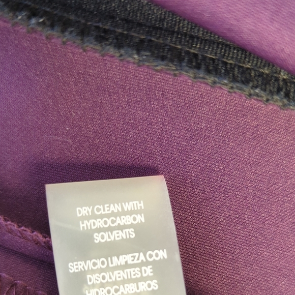 19964 NEW Calvin Klein Colorblock Sheath Dress Purple Black size 2P Business - Picture 7 of 7